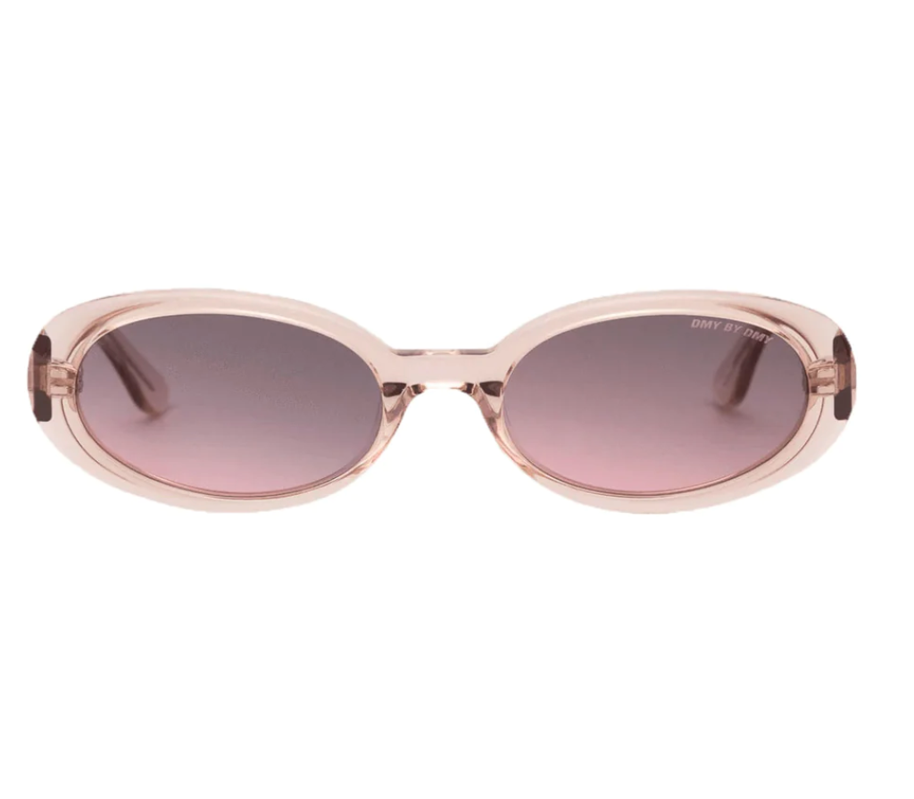 DMY by DMY Valentina sunglasses oval frames in Transparent Pink