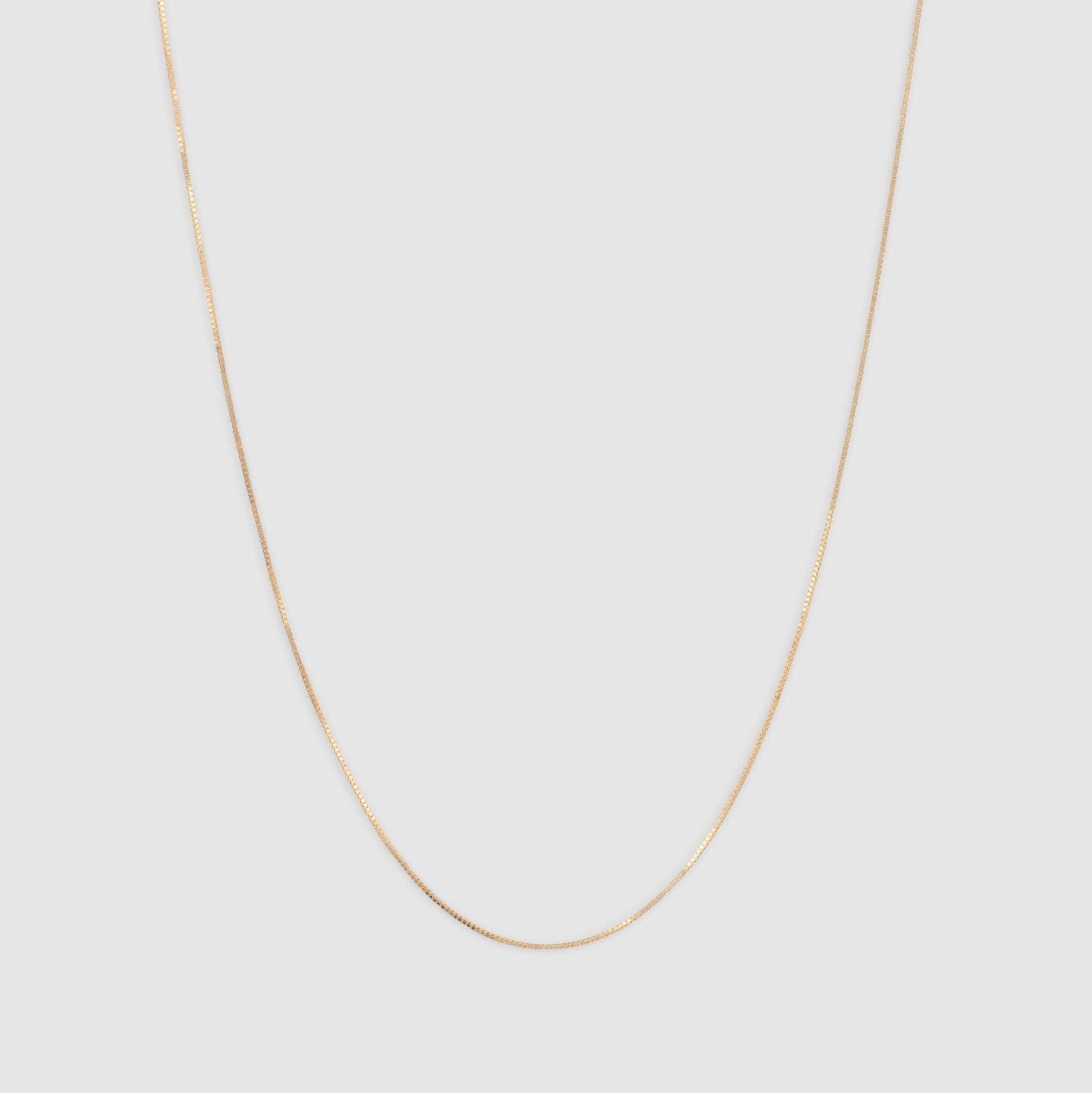 Gold classic box chain necklace