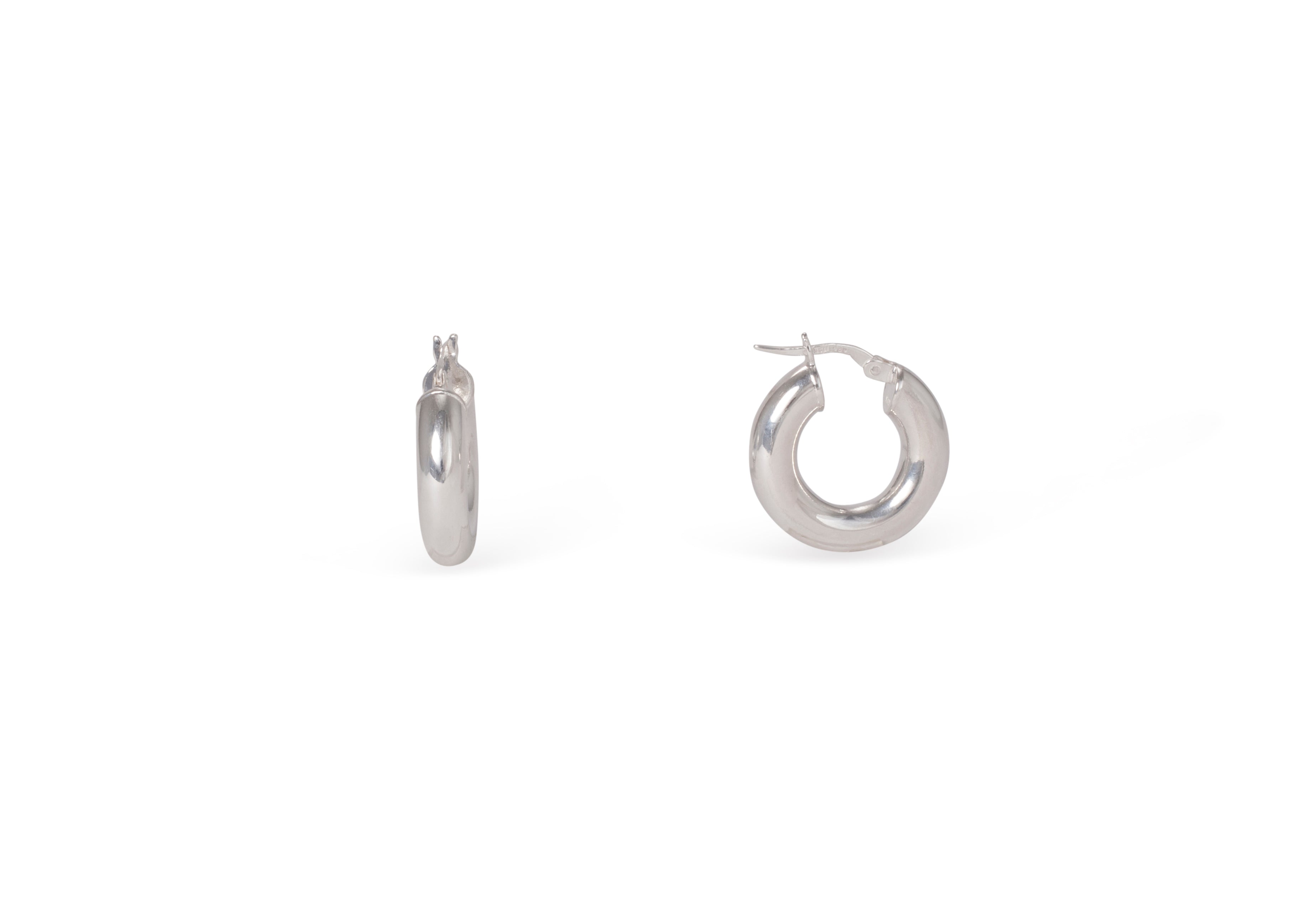 Sterling Silver Hollow Hoops