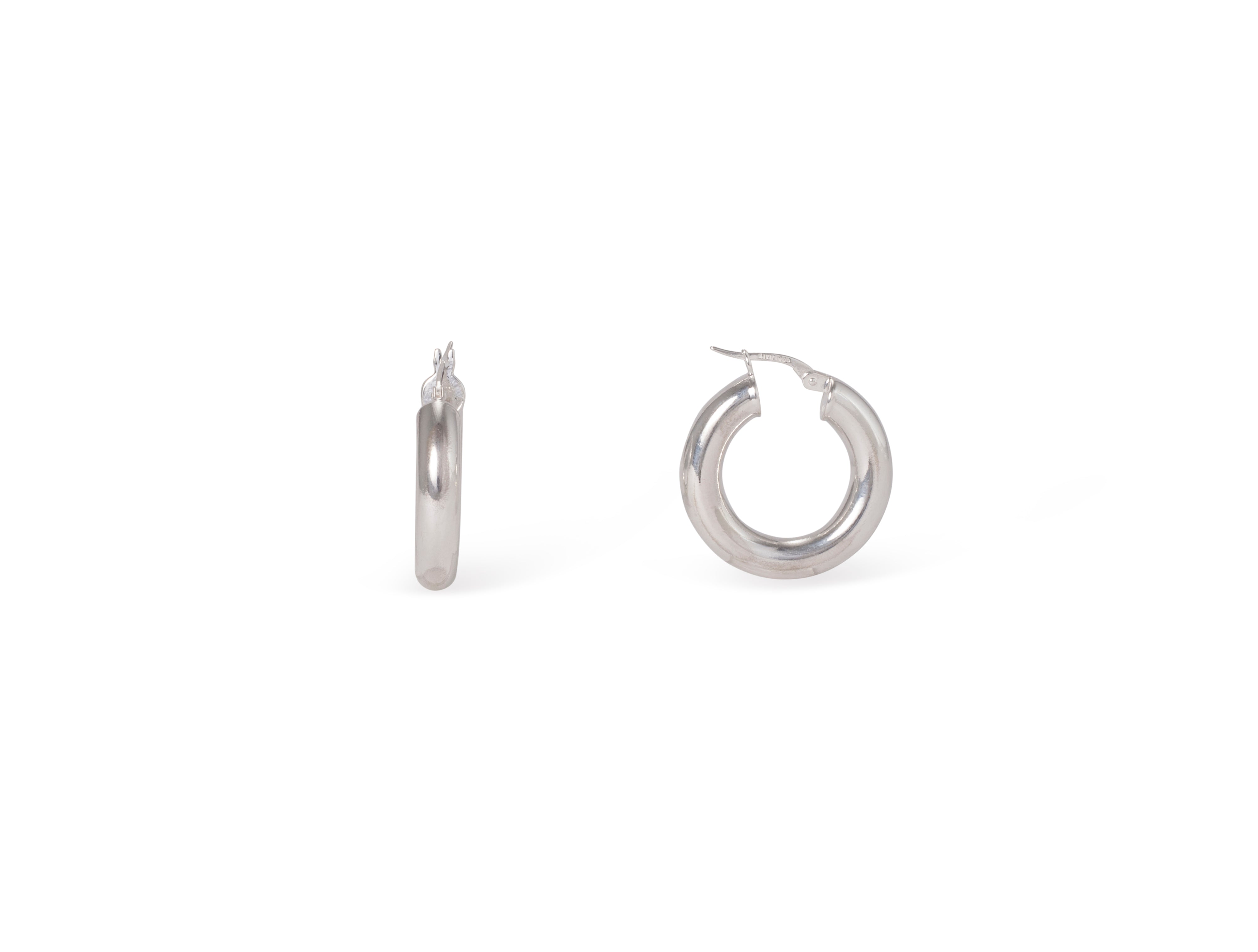 Sterling Silver Hollow Hoops