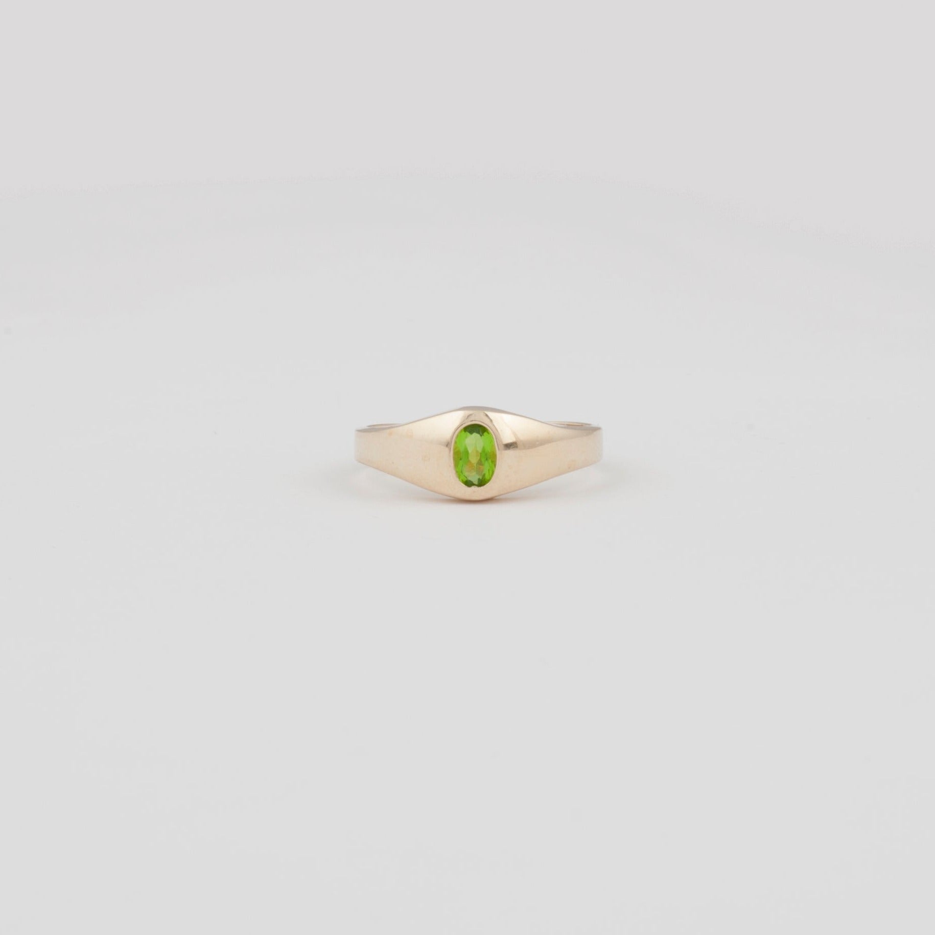 Small gold Ring with Birthstone Inset