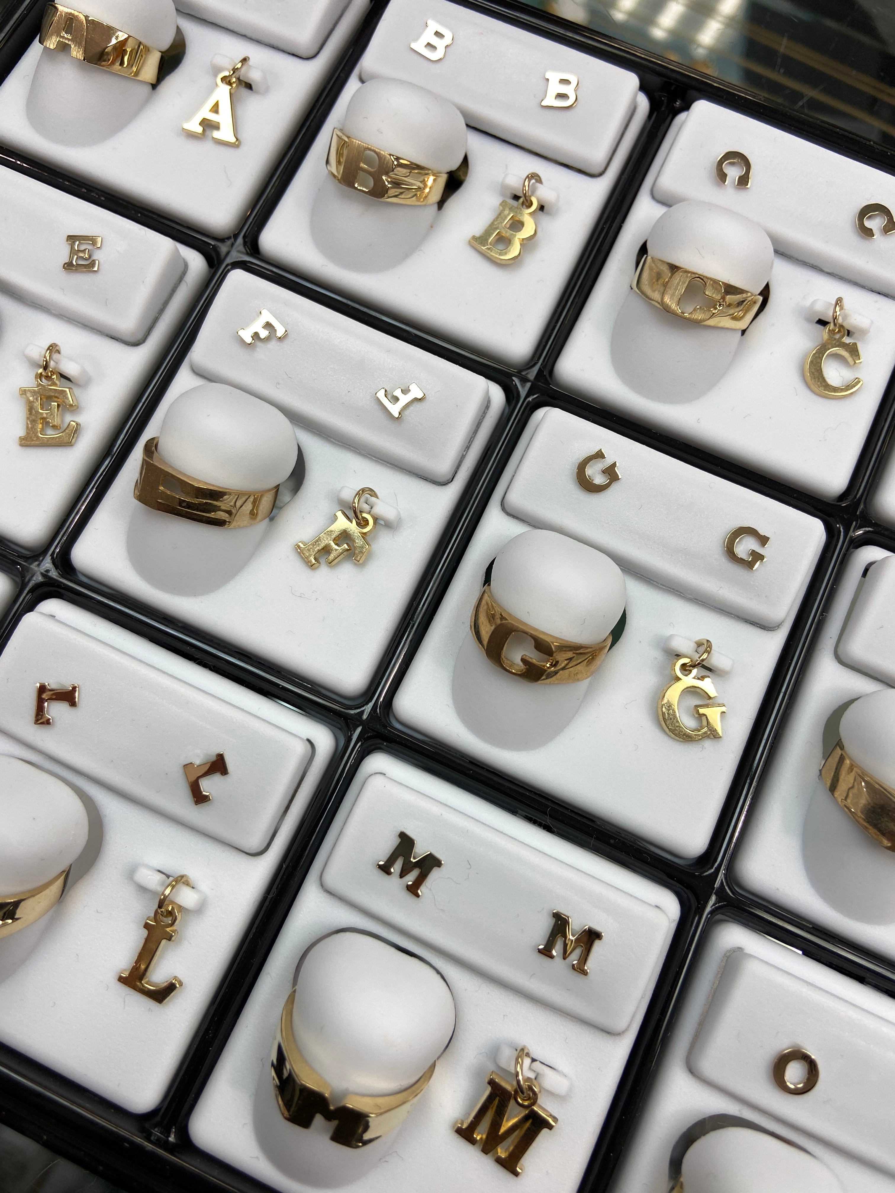 14k Solid Yellow Gold Initial jewelry