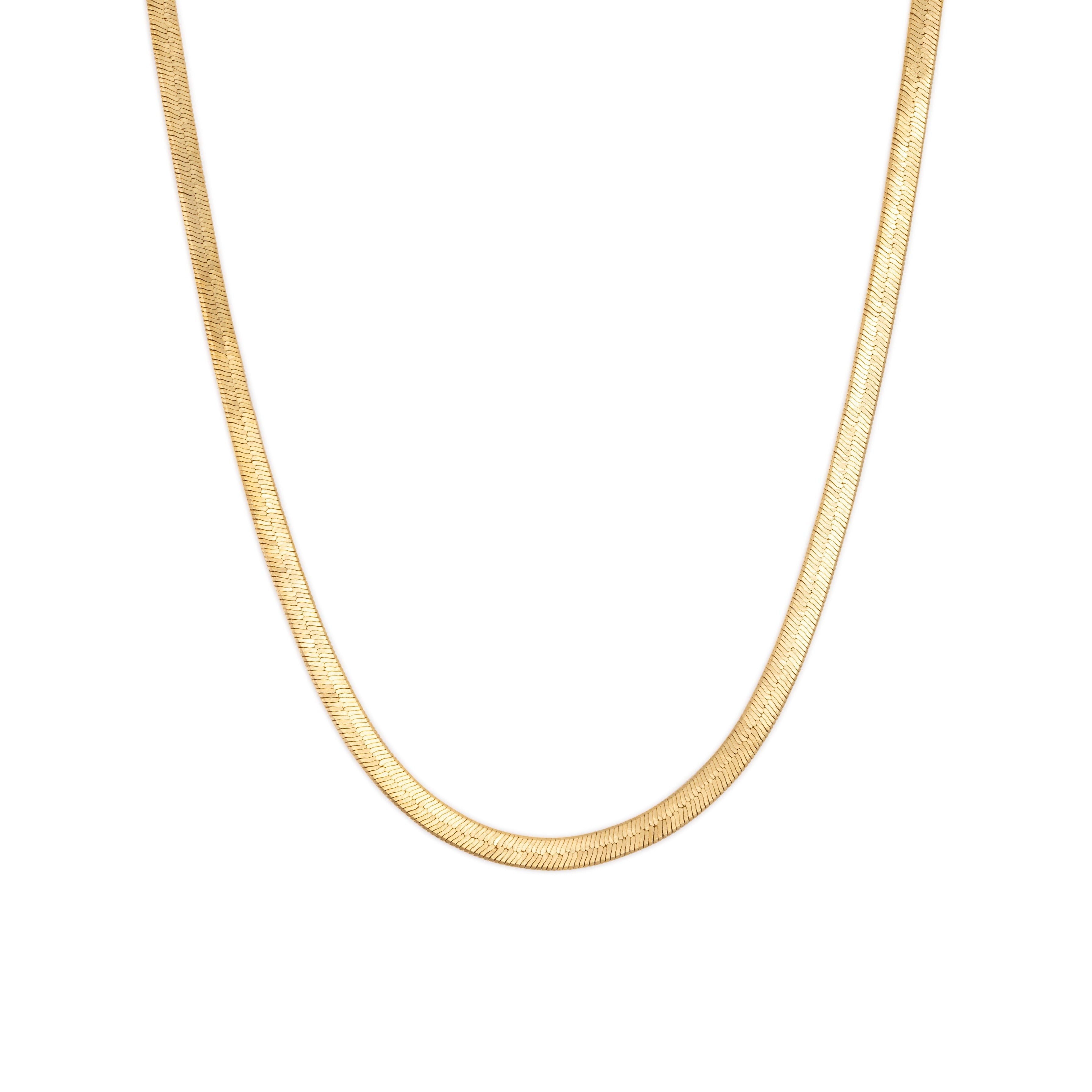 Gold Classic Herringbone Chain
