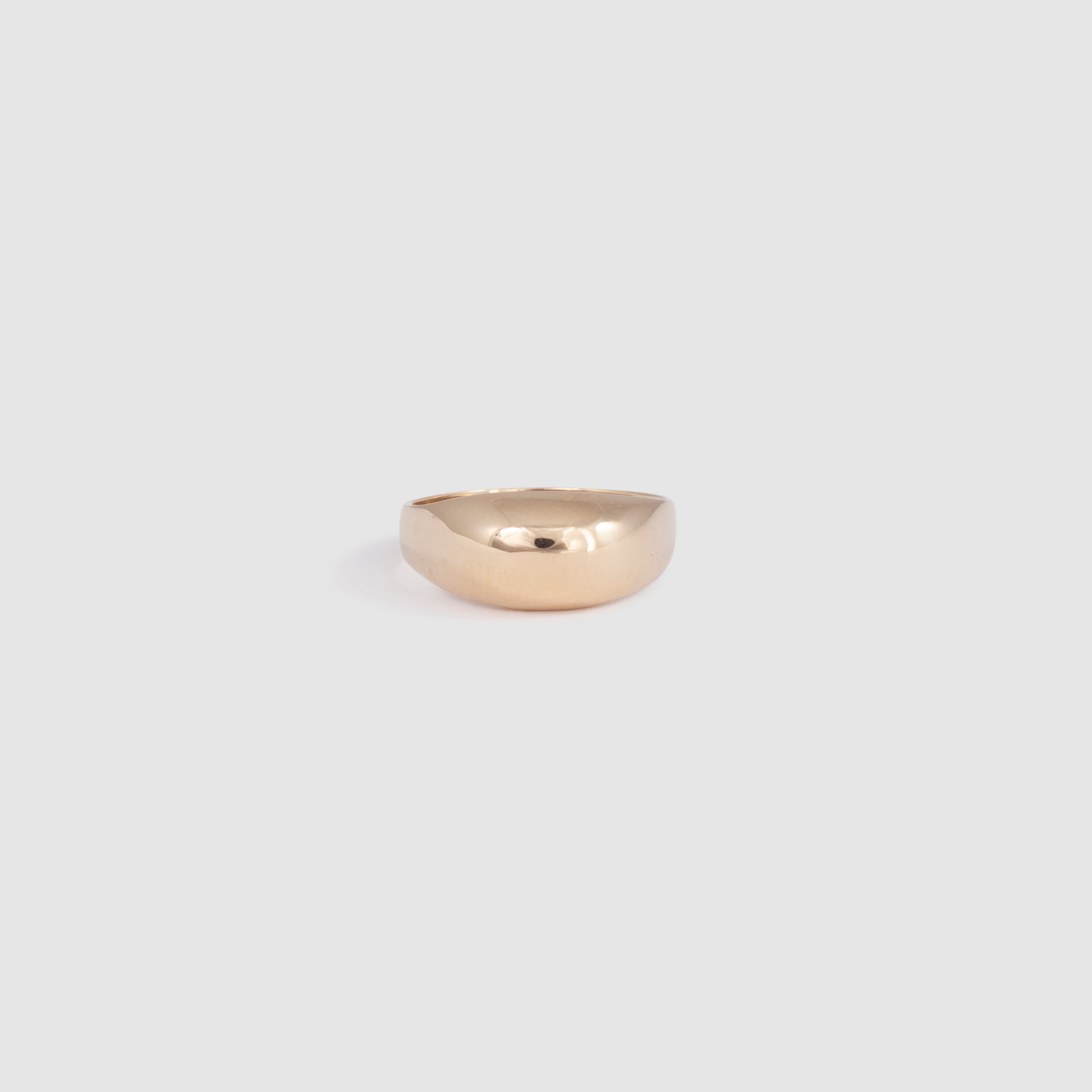 10k yellow gold small dome ring
