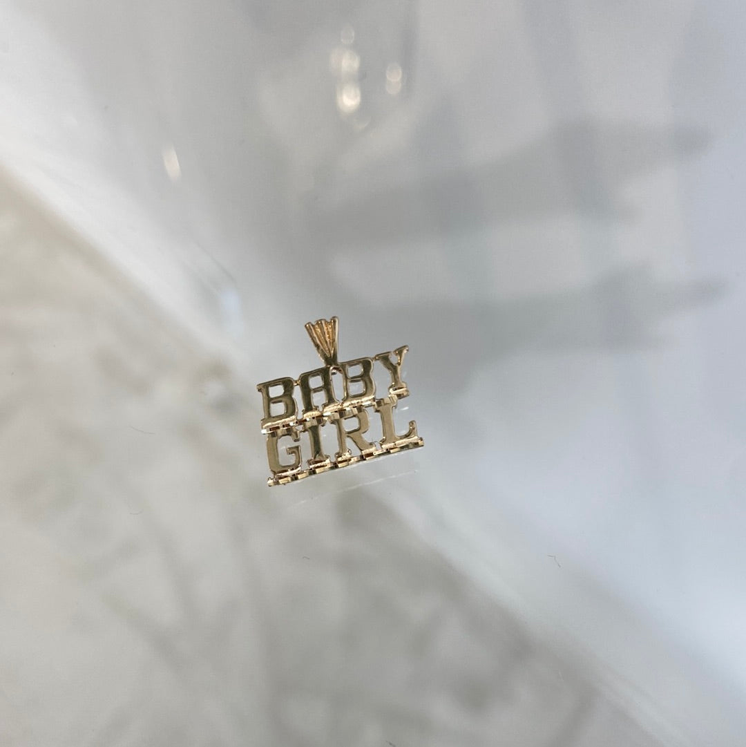 10K Baby girl pendant