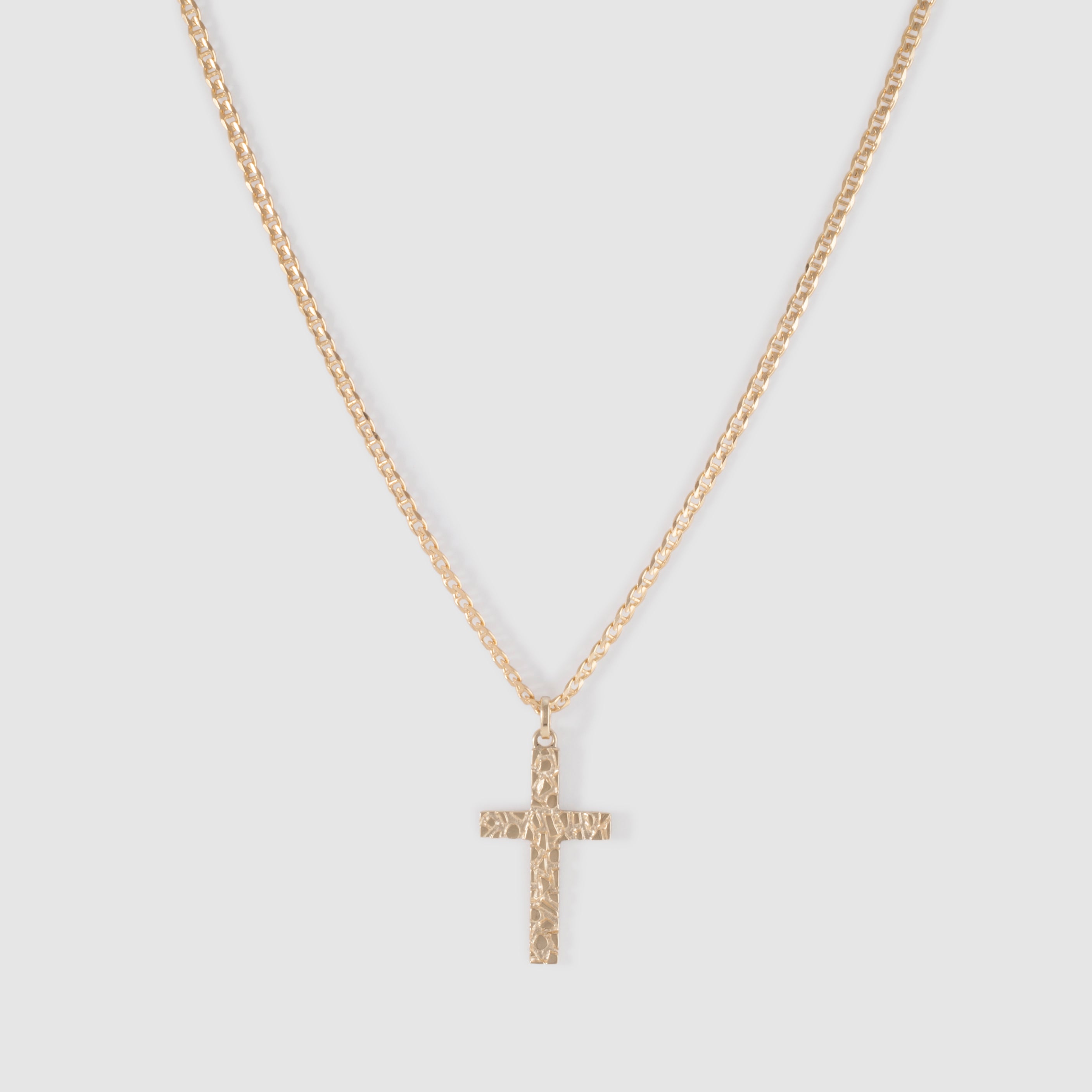 GOLD NUGGET CROSS PENDANT