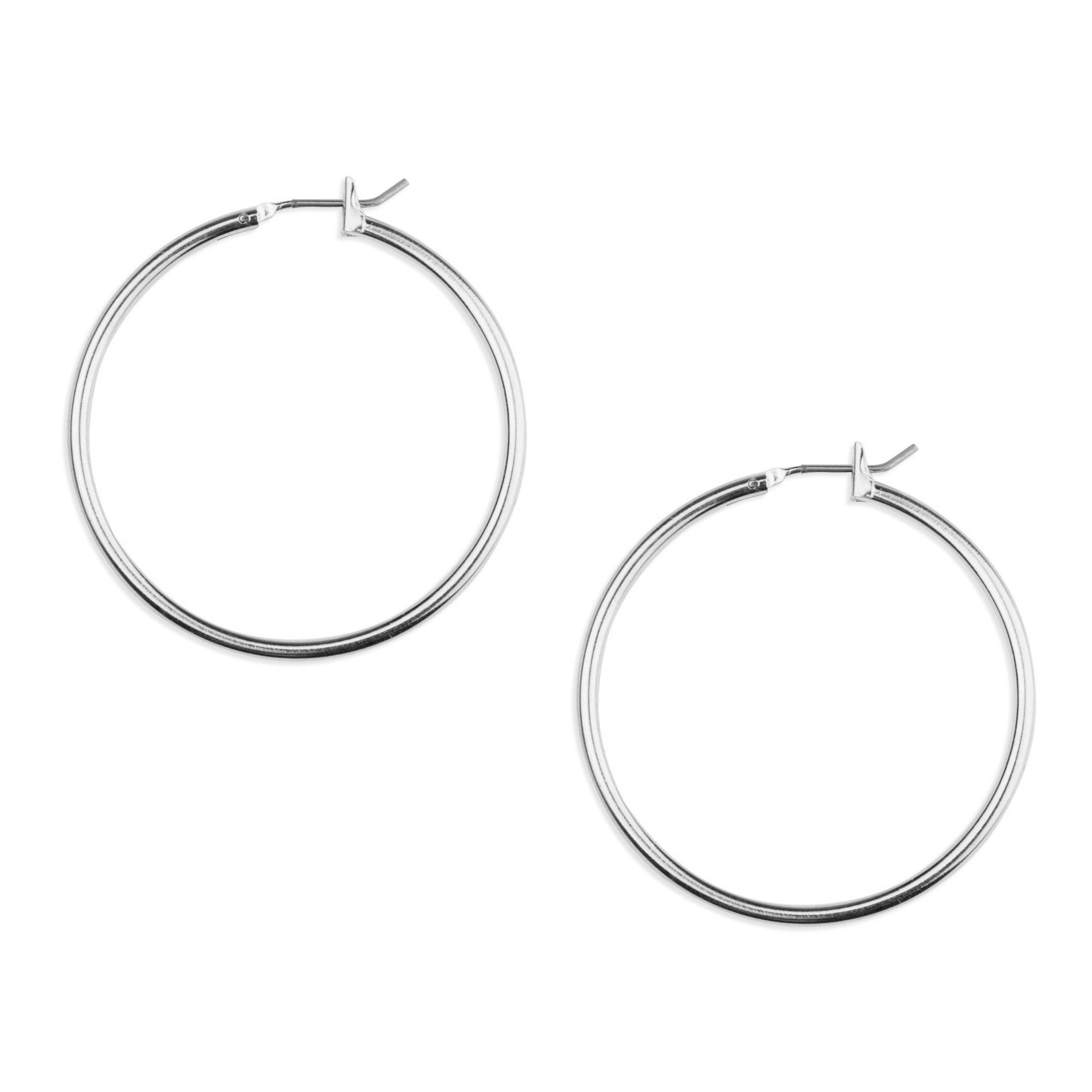 large silver hoops