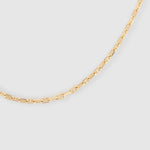 Classic Anchor Chain Link Necklace in 10K Yellow Gold.