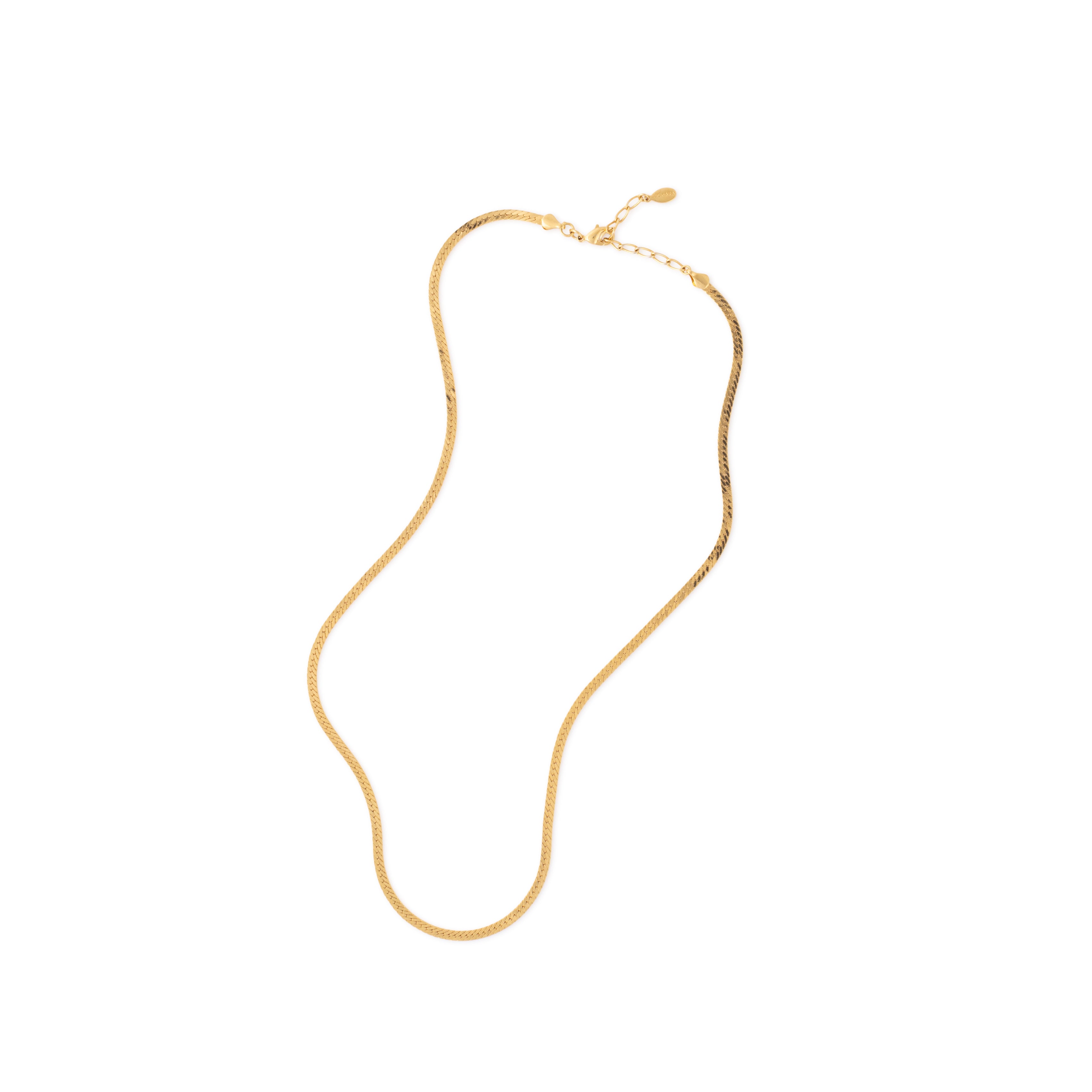 gold flat snake chain