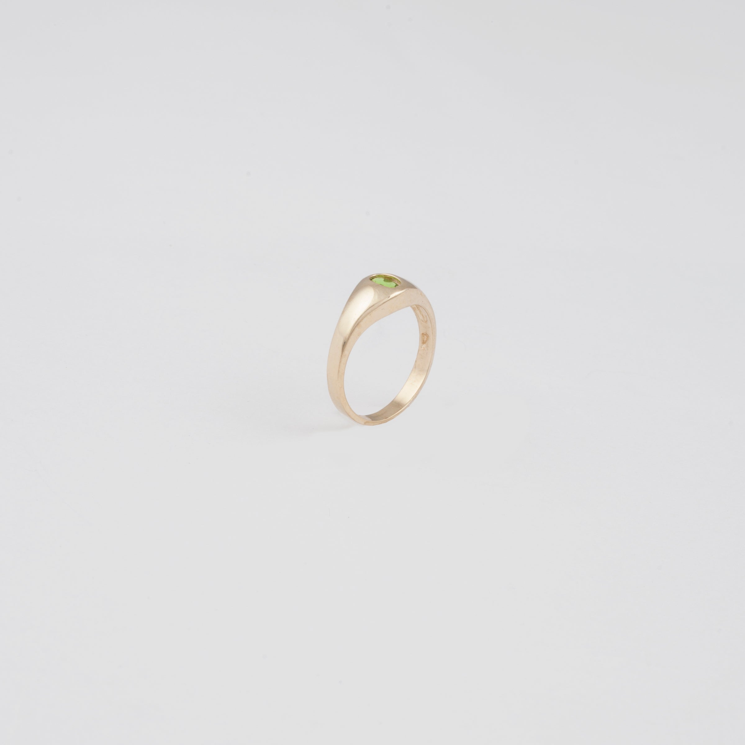 Small gold Ring with Birthstone Inset