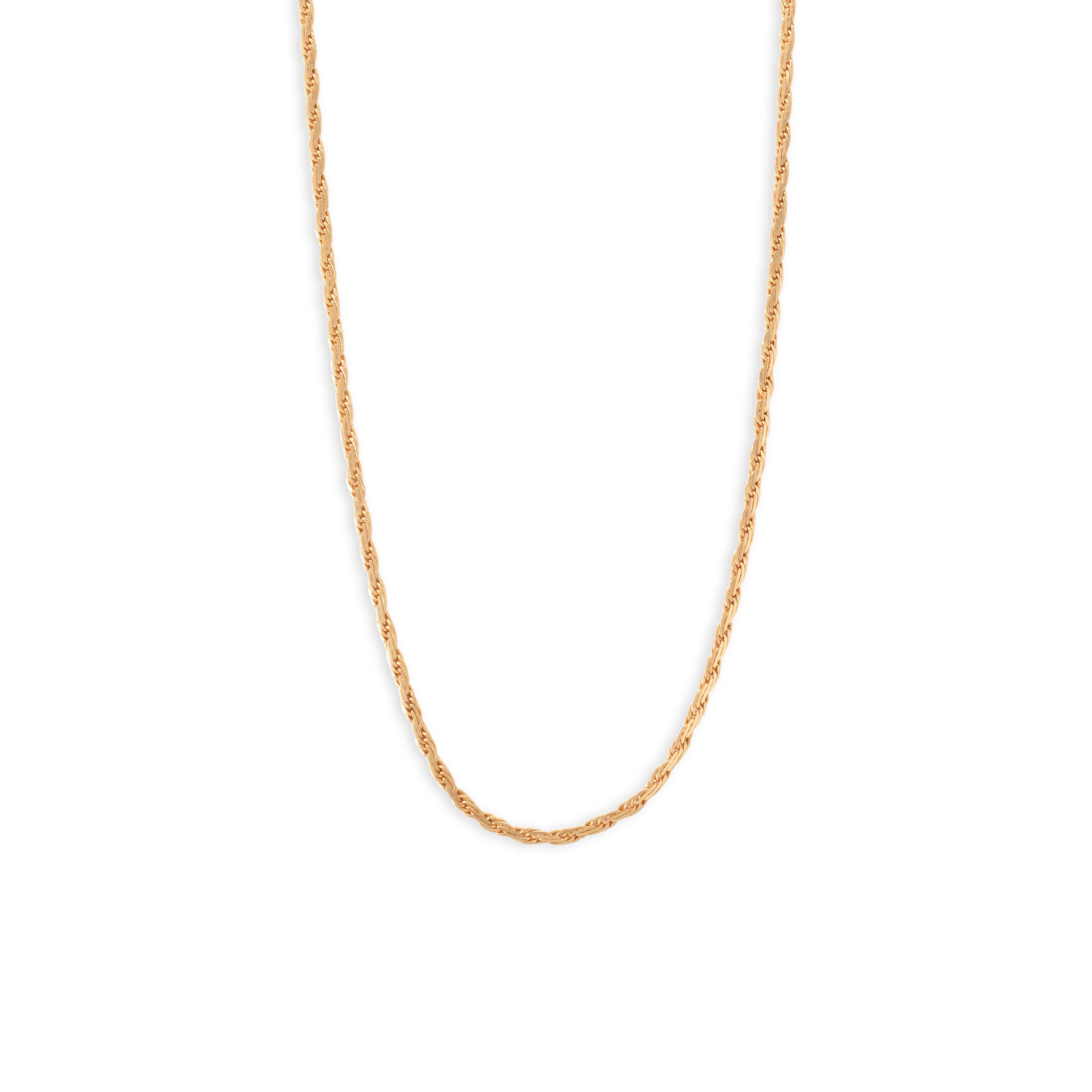 gold flat rope chain