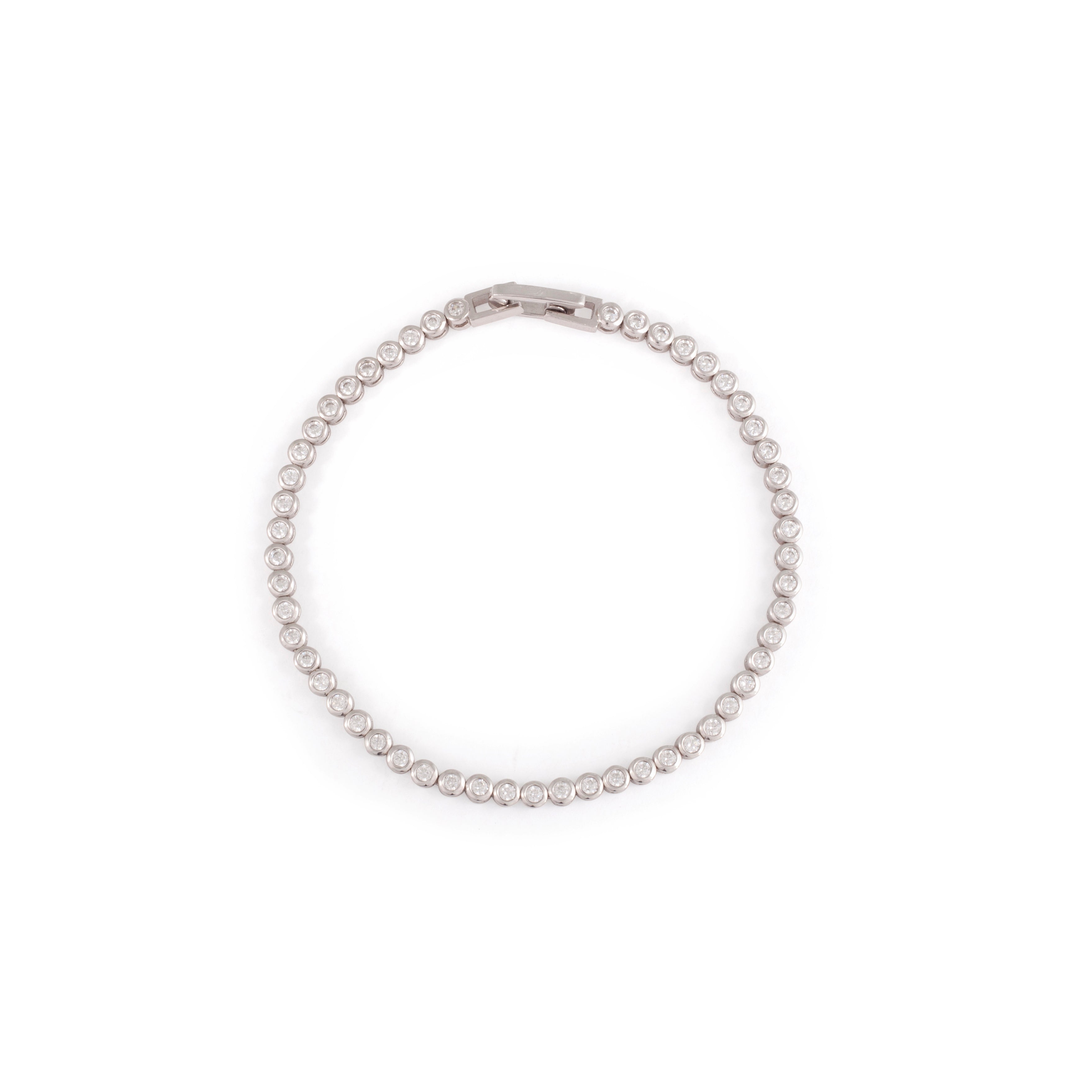 Round rhinestone tennis bracelet 