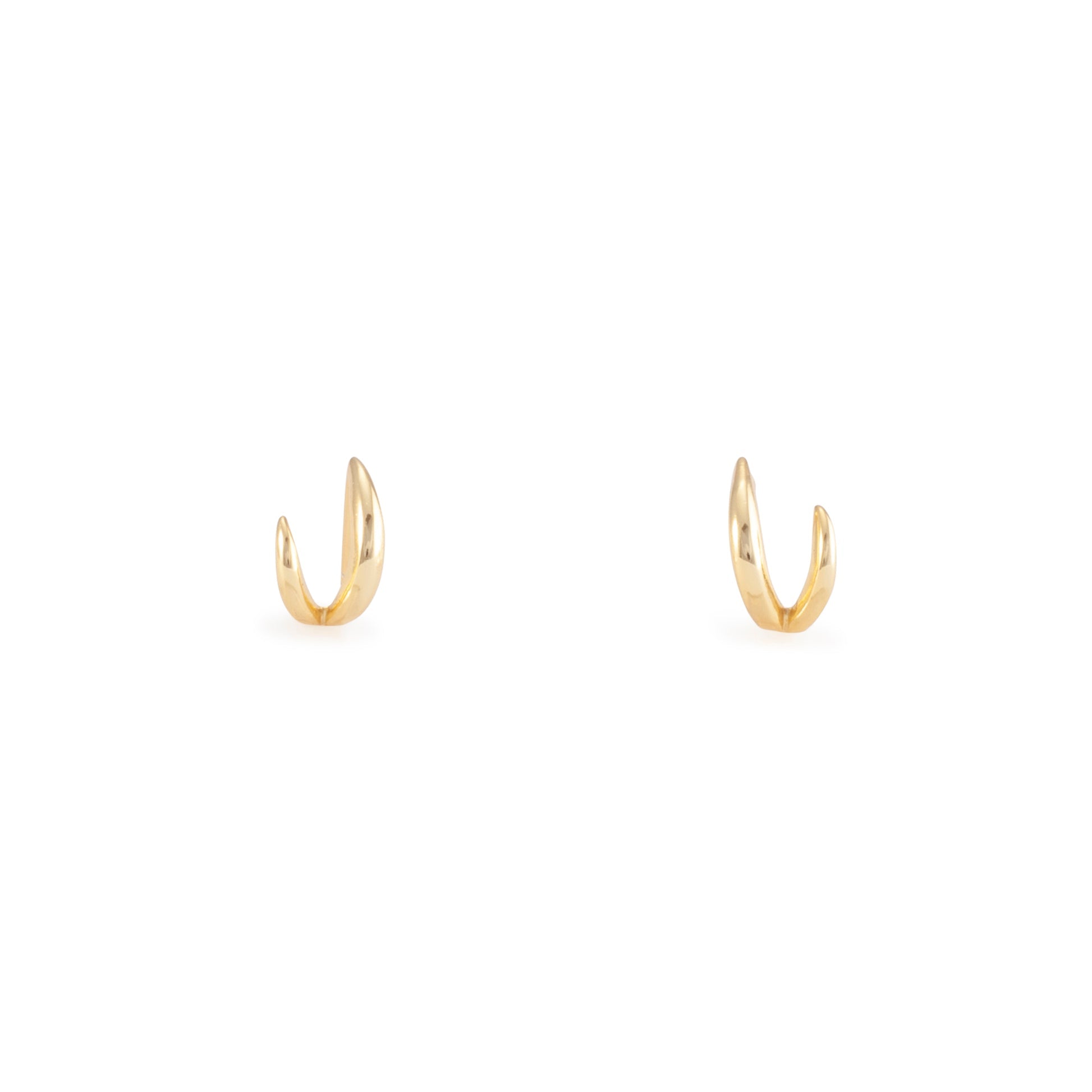 14k gold vermeil claw stud earrings