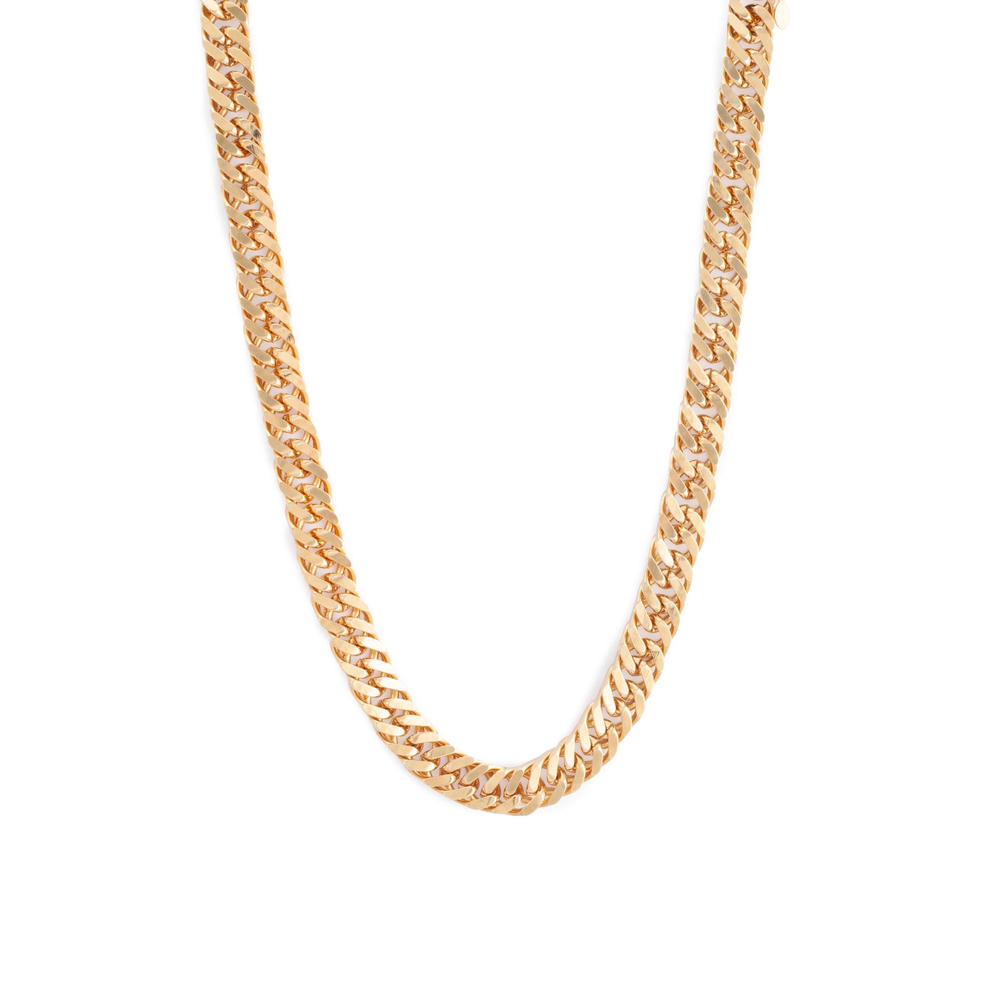 14k gold-plated statement necklace with thick chain