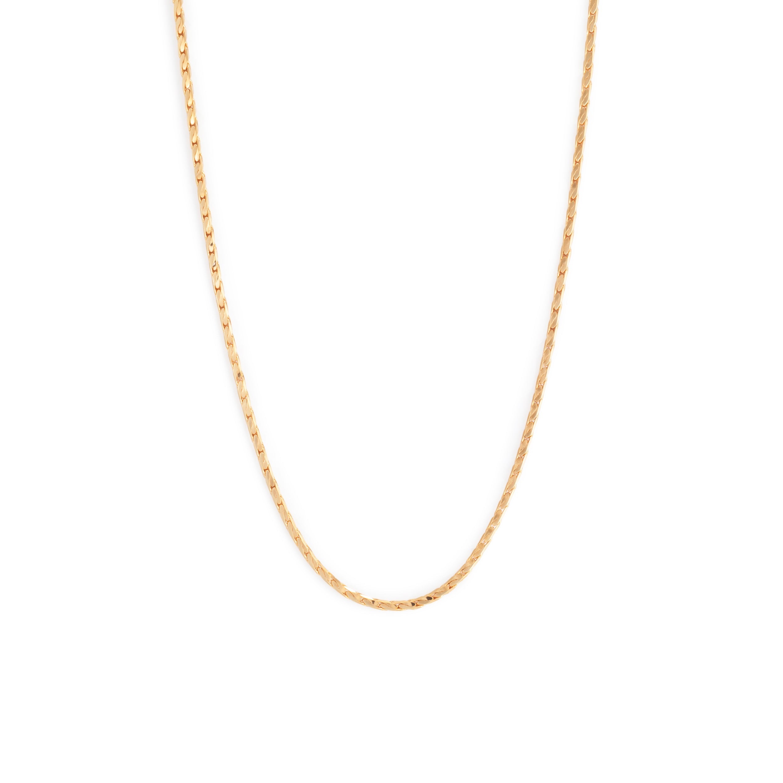 Gold tight link chain necklace