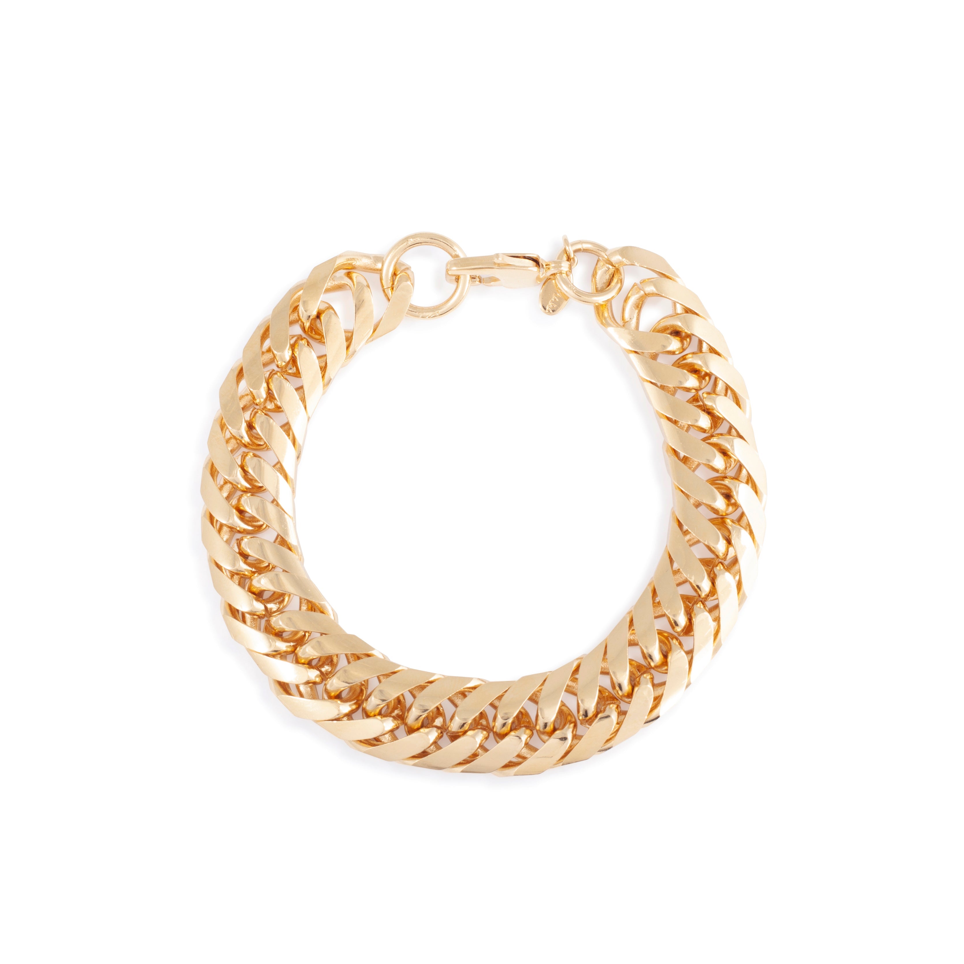 Gold thick chain bracelet