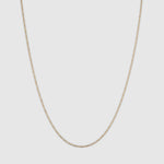 10k solid yellow gold thin figaro chain necklace