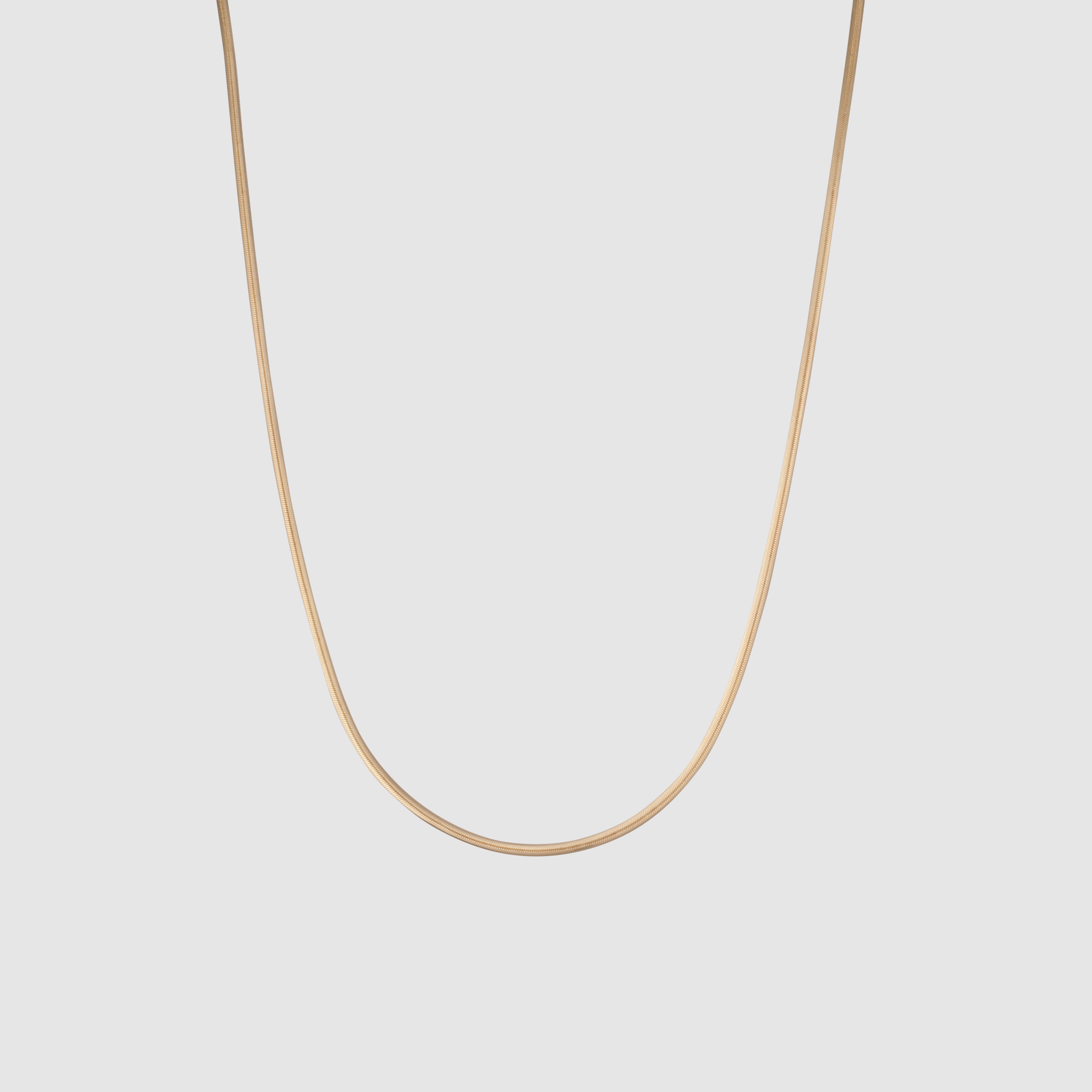 14k solid yellow gold flat snake chain