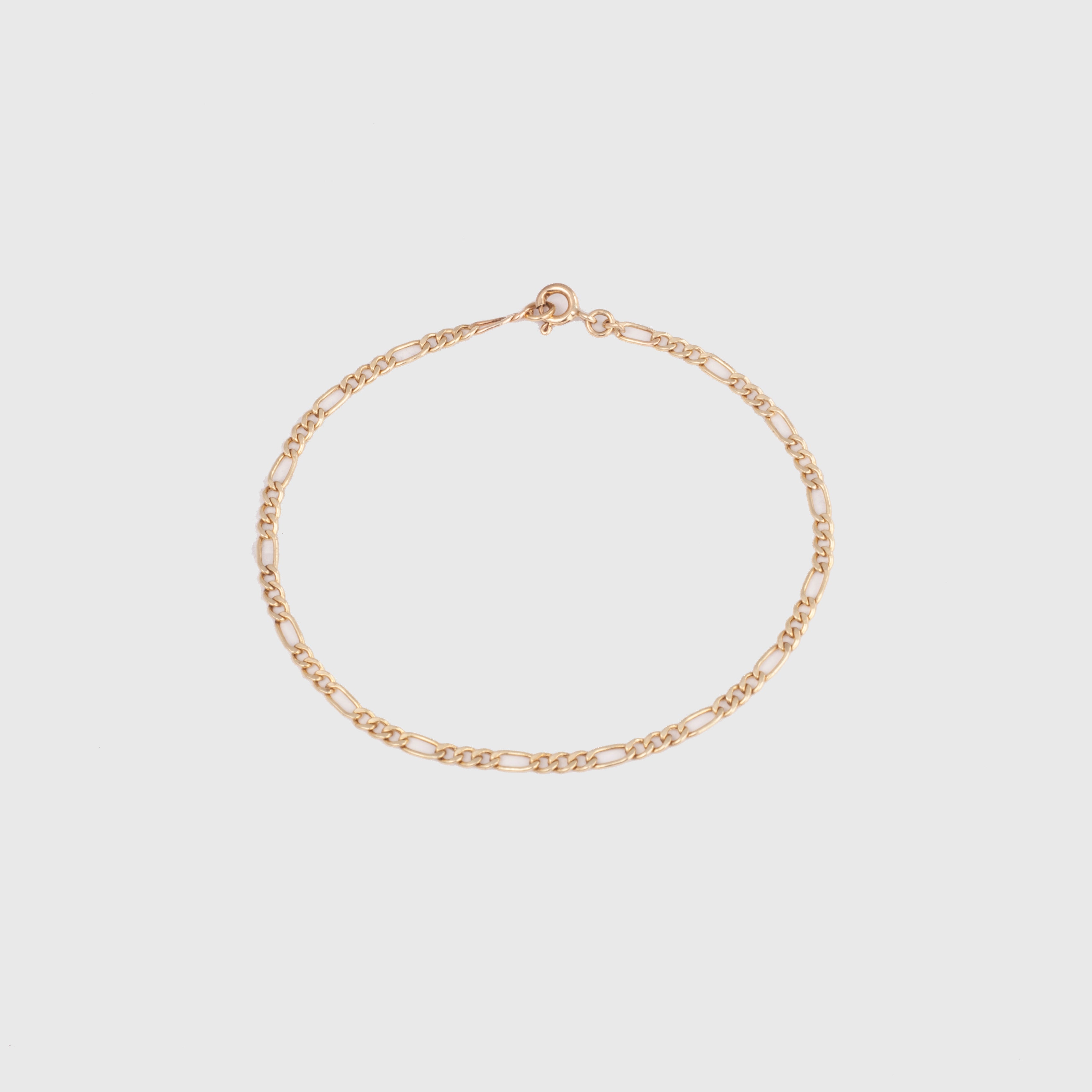 Gold Hollow Figaro Bracelet