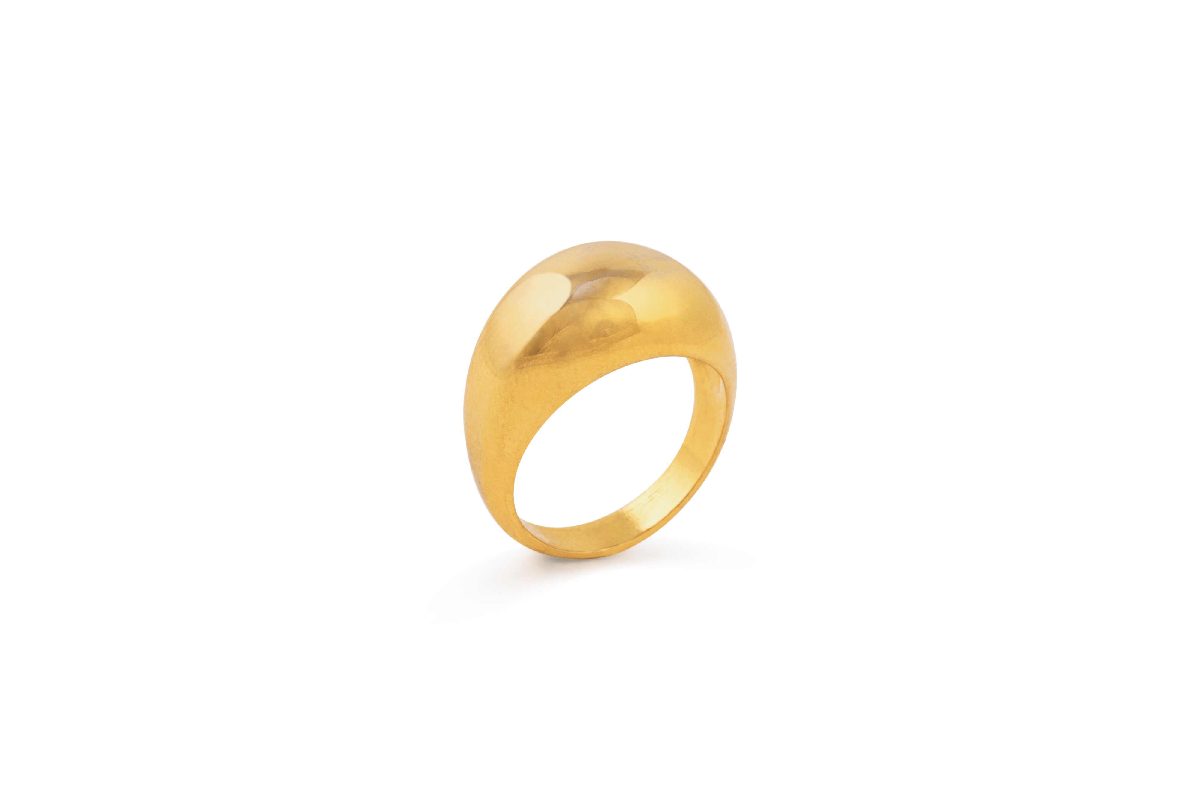 Gold Large Sphere Ring