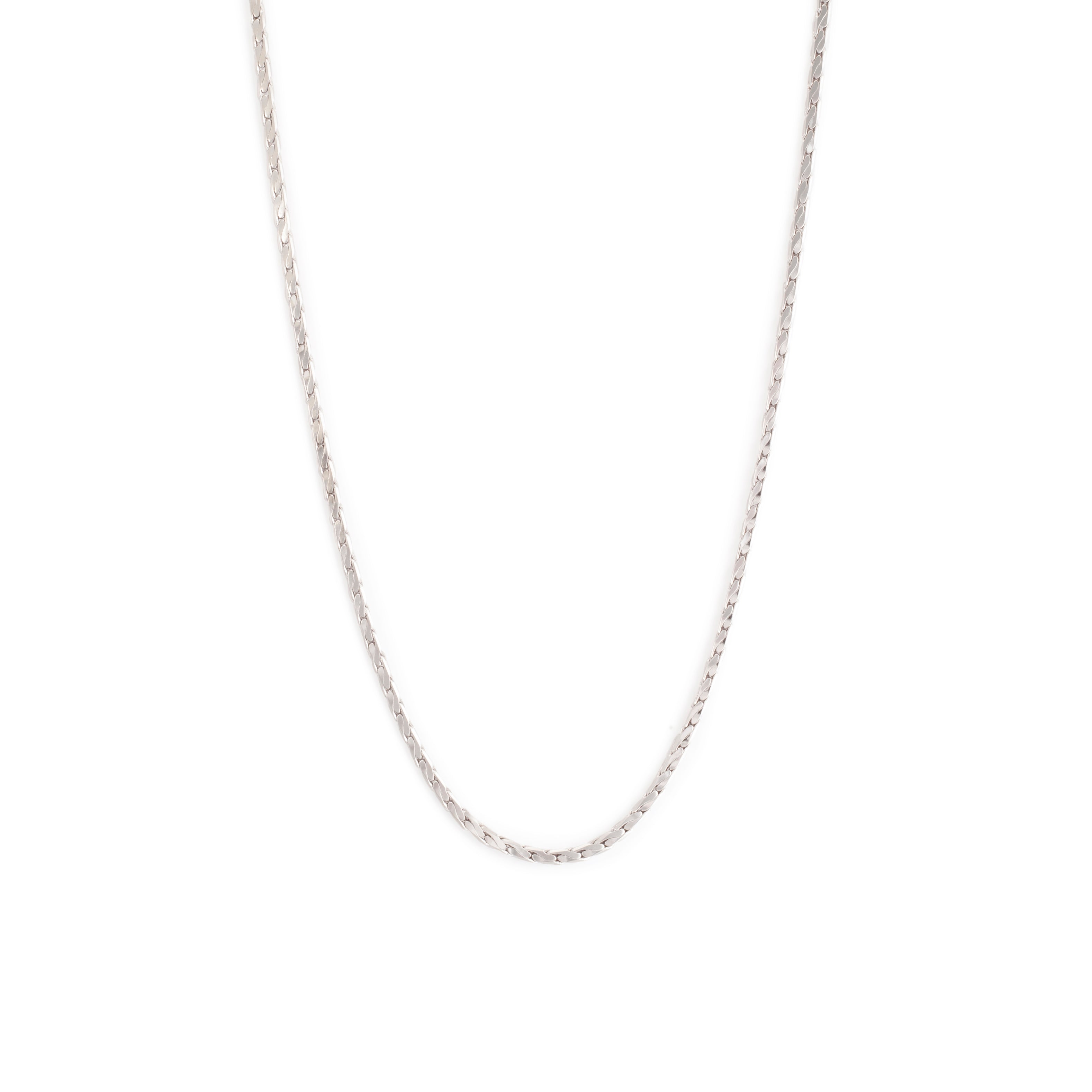 Silver tight link chain necklace