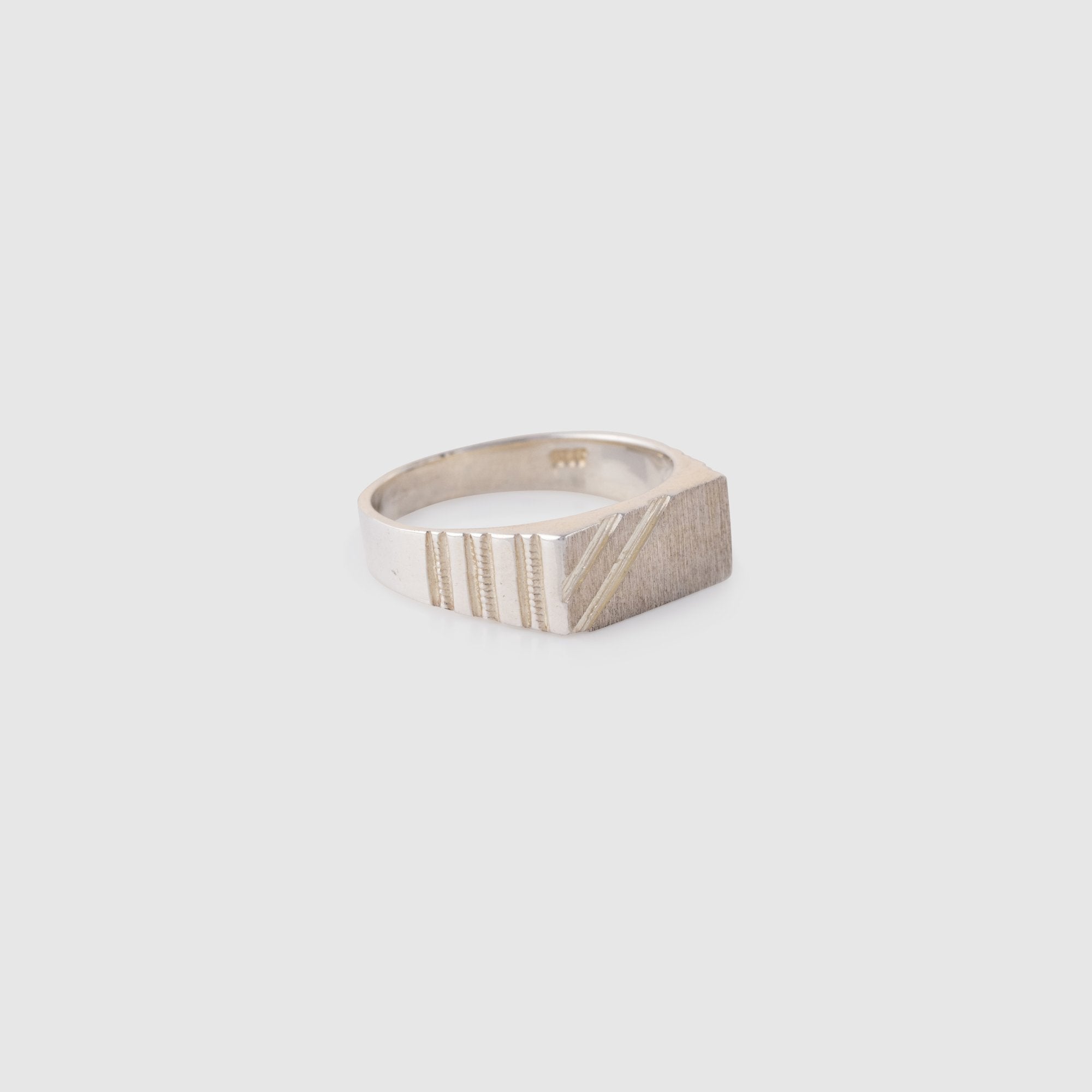 Diamond Cut Rectangle Ring