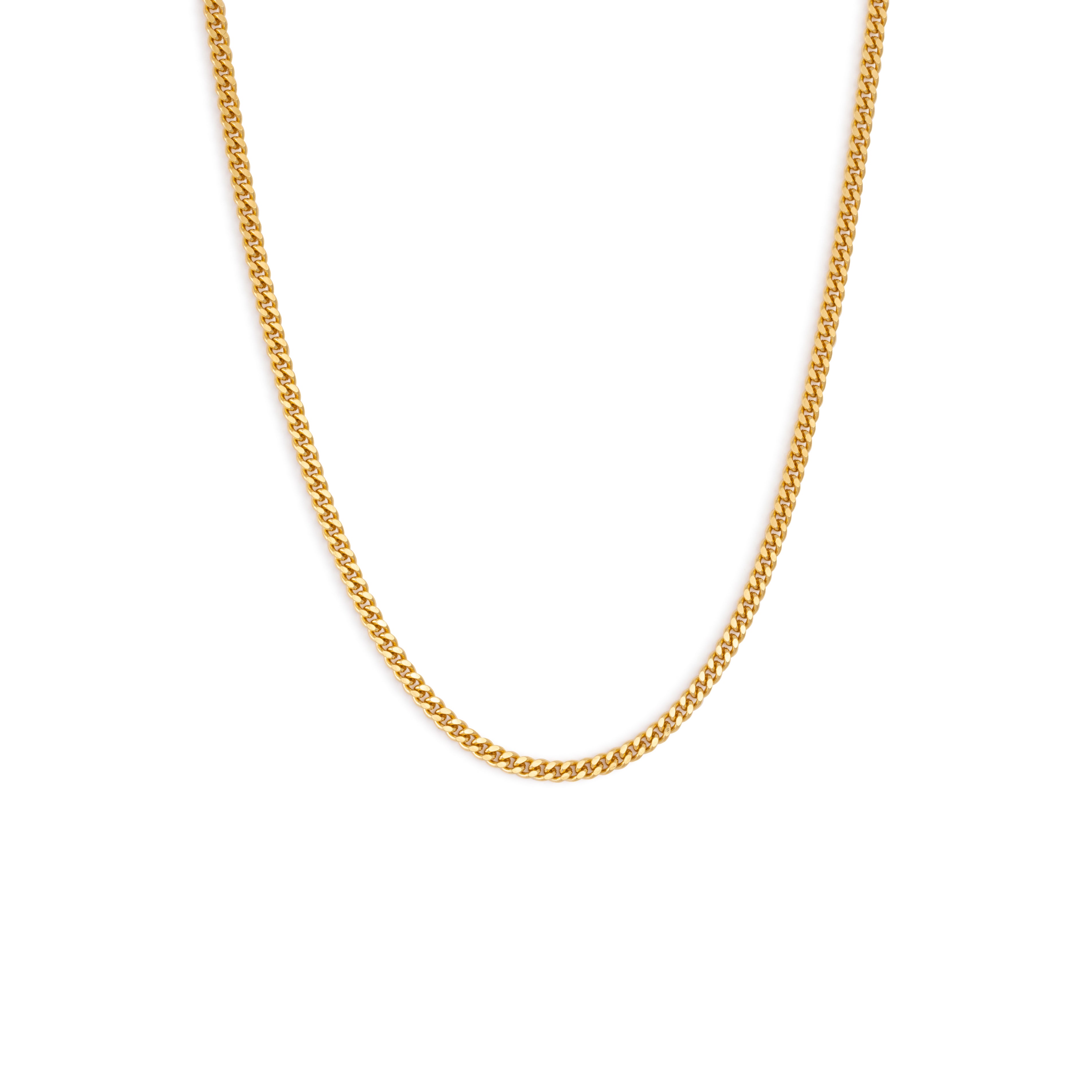gold curb chain link