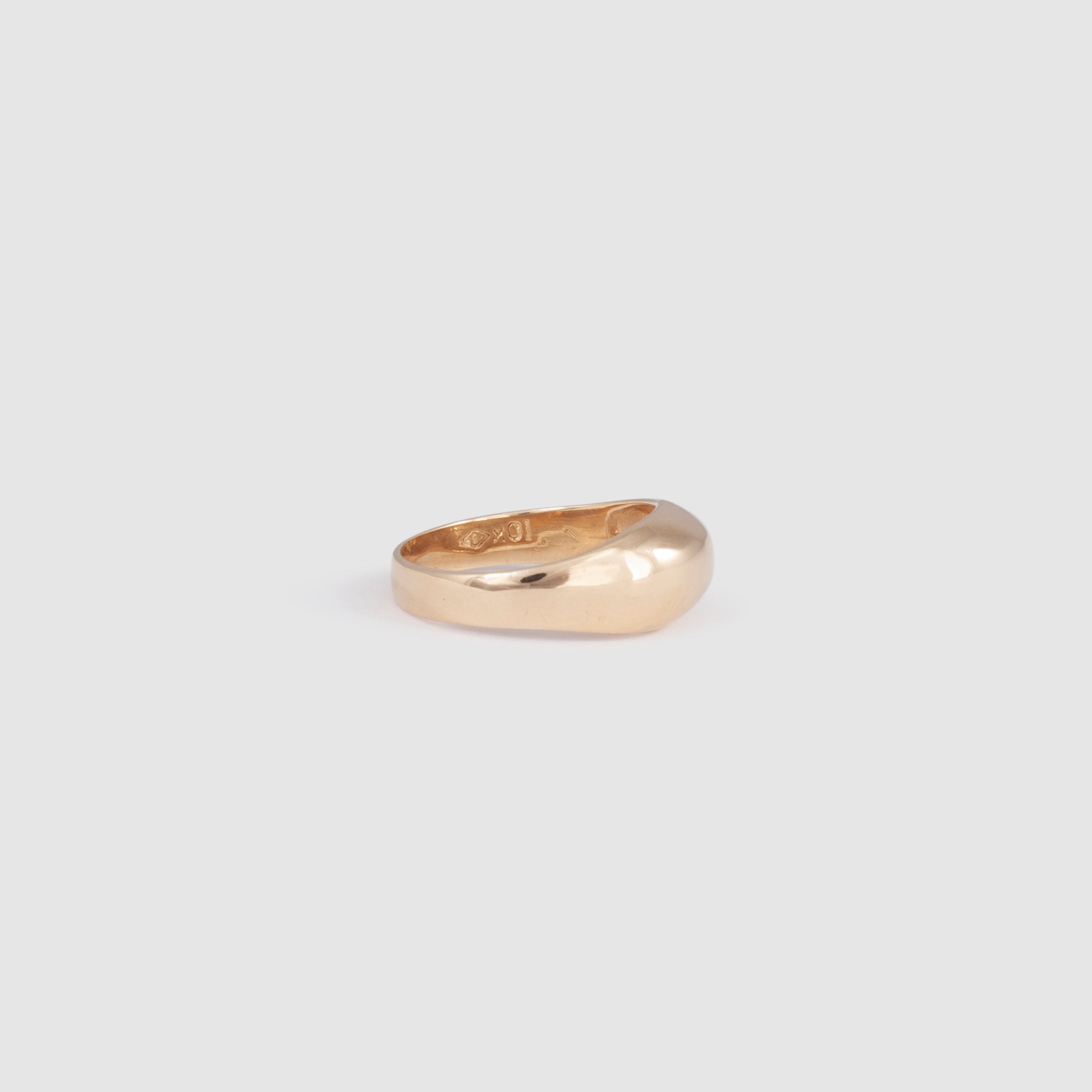 10k yellow gold small dome ring