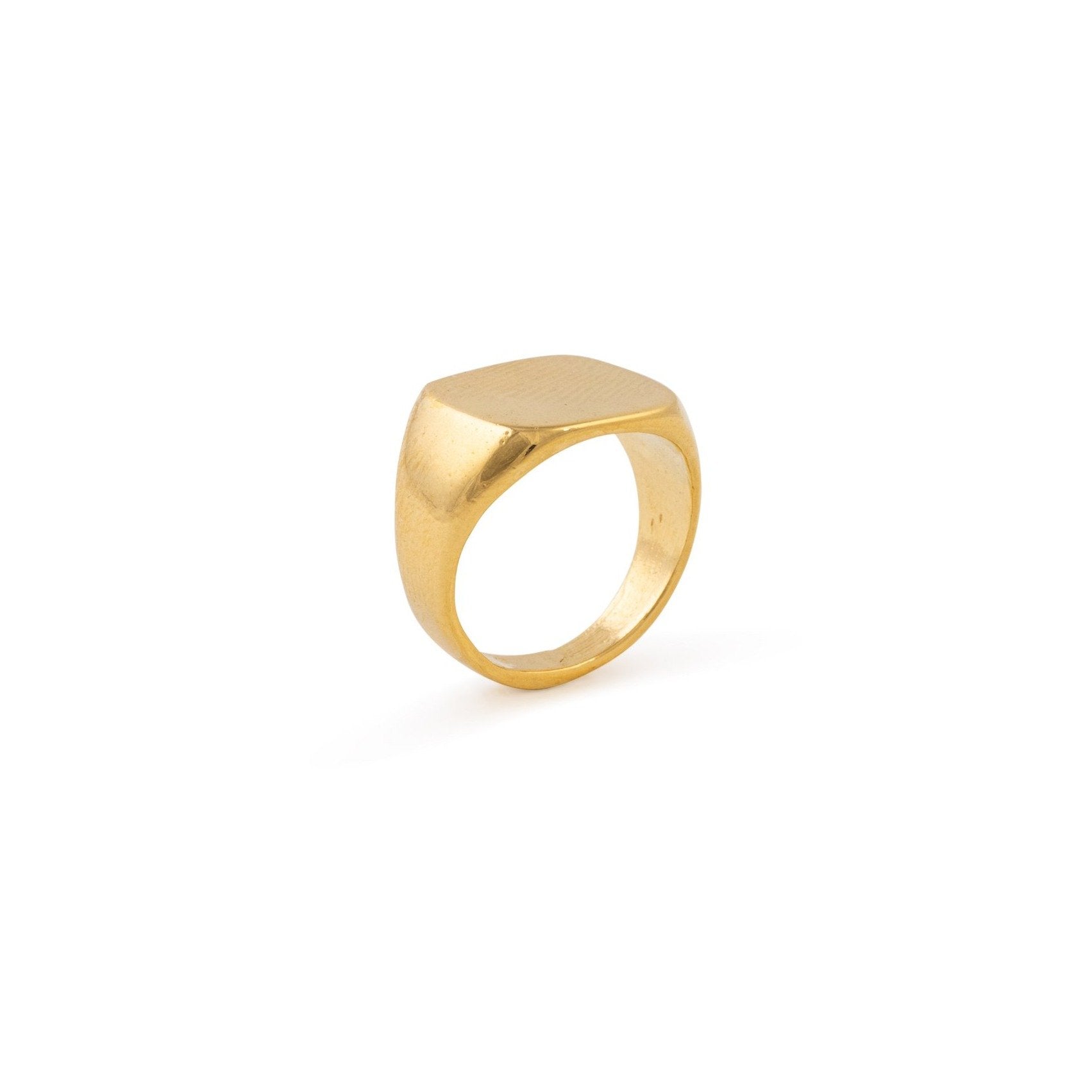Gold Square Top Signet Ring