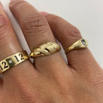10k Solid Gold with frosted details