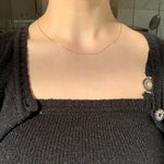 Gold classic box chain necklace on figure